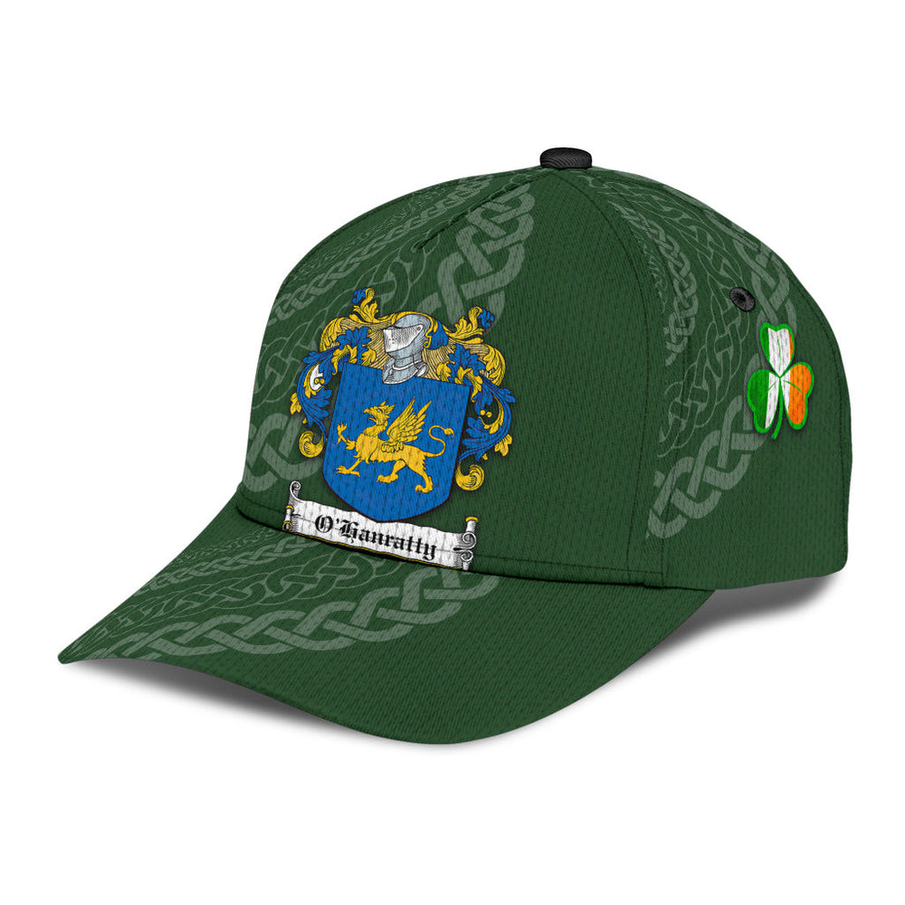 Clan Ohanratty Coat Of Arms - Irish Family Crest St Patrick's Day Classic CapBG25 Classic Cap - Ohanratty Coat Of Arms St Patrick's Day Classic Cap Irish Cap   