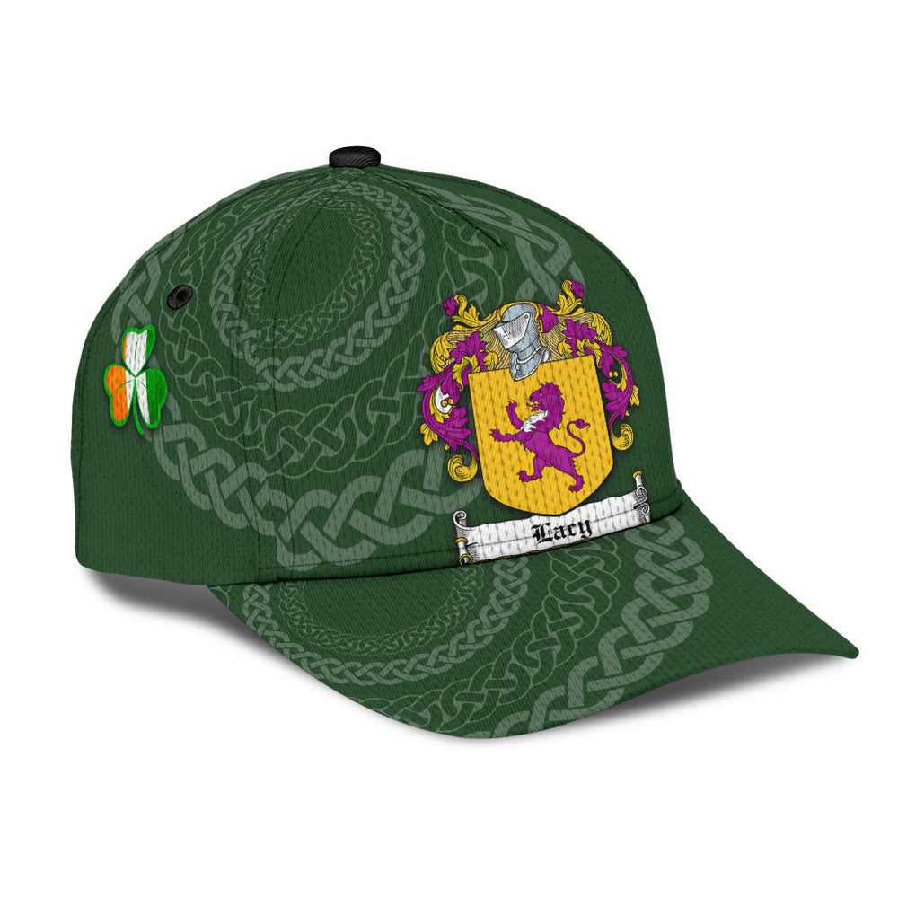 Clan Lacy Coat Of Arms - Irish Family Crest St Patrick's Day Classic CapLU81 Classic Cap - Lacy Coat Of Arms St Patrick's Day Classic Cap Irish Cap   