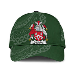 Clan Nicholis Coat Of Arms - Irish Family Crest St Patrick's Day Classic CapCR57 Classic Cap - Nicholis Coat Of Arms St Patrick's Day Classic Cap Irish Cap   