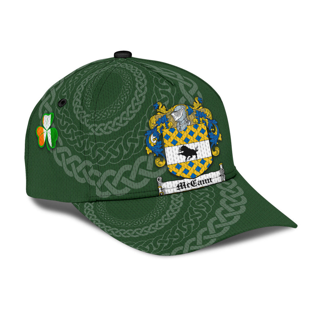 Clan Mccann Coat Of Arms - Irish Family Crest St Patrick's Day Classic CapOY94 Classic Cap - Mccann Coat Of Arms St Patrick's Day Classic Cap Irish Cap   