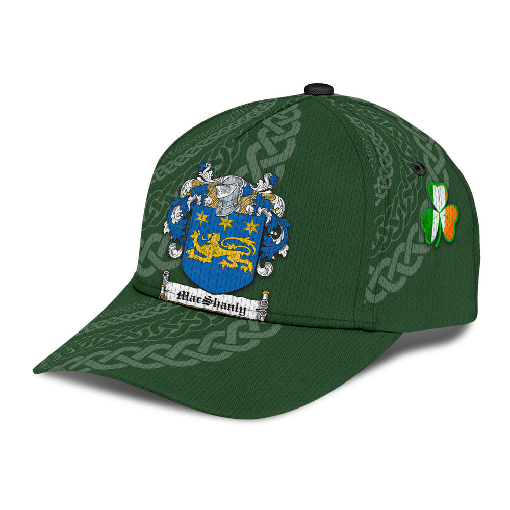 Clan Macshanly Coat Of Arms - Irish Family Crest St Patrick's Day Classic CapQG46 Classic Cap - Macshanly Coat Of Arms St Patrick's Day Classic Cap Irish Cap   