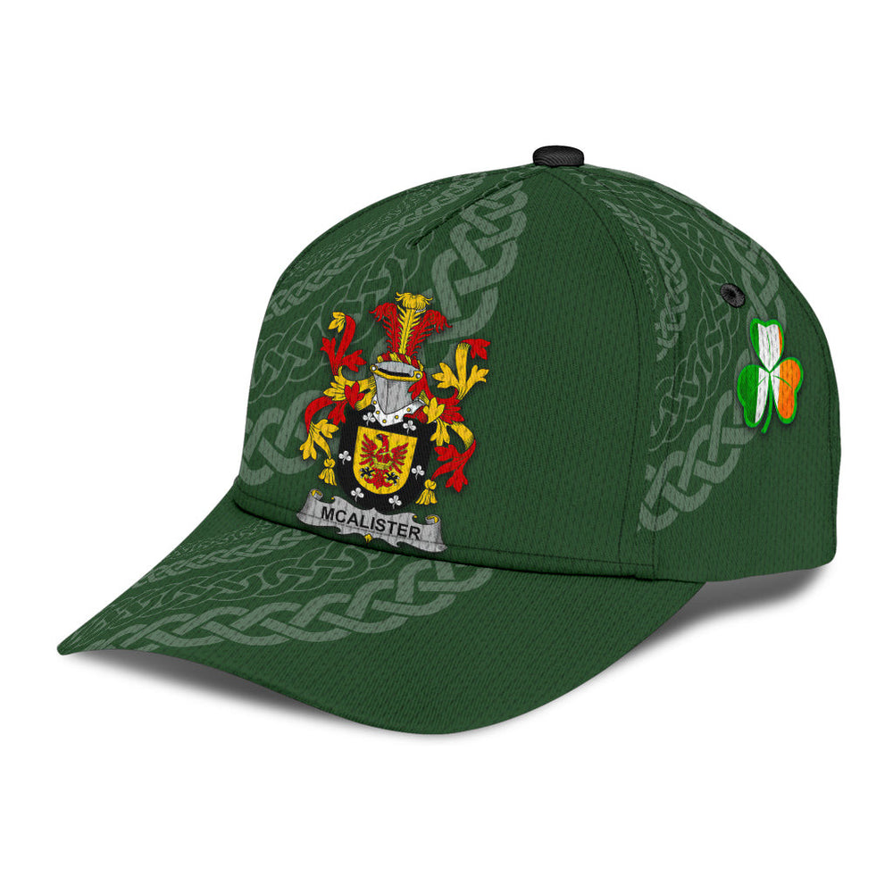 Clan Mcalister Coat Of Arms - Irish Family Crest St Patrick's Day Classic CapDJ21 Classic Cap - Mcalister Coat Of Arms St Patrick's Day Classic Cap Irish Cap   