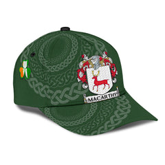 Clan Mccarthy Coat Of Arms - Irish Family Crest St Patrick's Day Classic CapFU72 Classic Cap - Mccarthy Coat Of Arms St Patrick's Day Classic Cap Irish Cap   