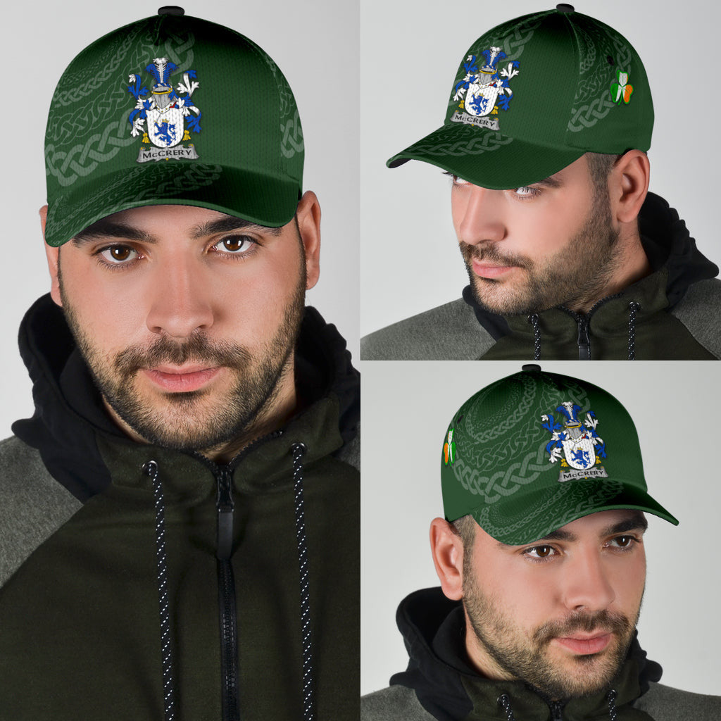 Clan Mccrery Coat Of Arms - Irish Family Crest St Patrick's Day Classic CapVO34 Classic Cap - Mccrery Coat Of Arms St Patrick's Day Classic Cap Irish Cap   