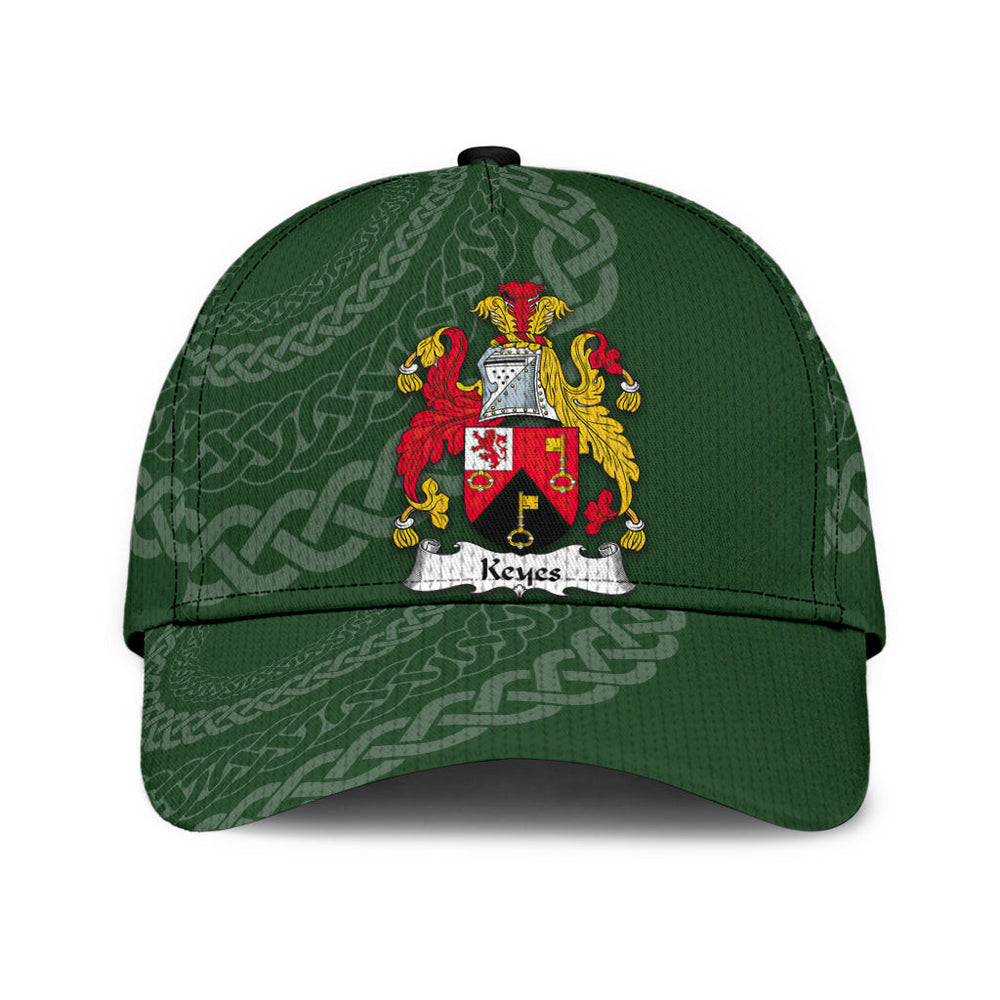 Clan Keyes Coat Of Arms - Irish Family Crest St Patrick's Day Classic CapUK37 Classic Cap - Keyes Coat Of Arms St Patrick's Day Classic Cap Irish Cap   