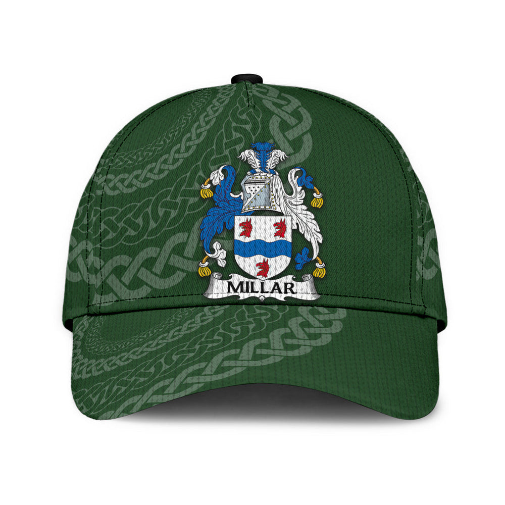 Clan Millar Coat Of Arms - Irish Family Crest St Patrick's Day Classic CapAO29 Classic Cap - Millar Coat Of Arms St Patrick's Day Classic Cap Irish Cap   