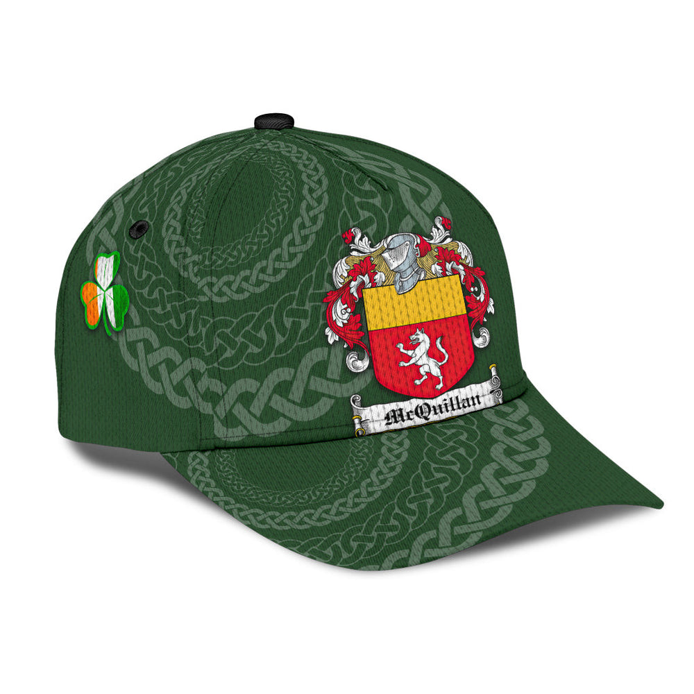 Clan Mcquillan Coat Of Arms - Irish Family Crest St Patrick's Day Classic CapYR11 Classic Cap - Mcquillan Coat Of Arms St Patrick's Day Classic Cap Irish Cap   