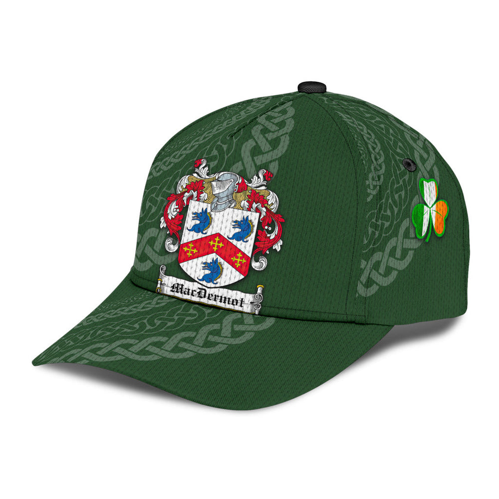 Clan Macdermot Coat Of Arms - Irish Family Crest St Patrick's Day Classic CapJB68 Classic Cap - Macdermot Coat Of Arms St Patrick's Day Classic Cap Irish Cap   