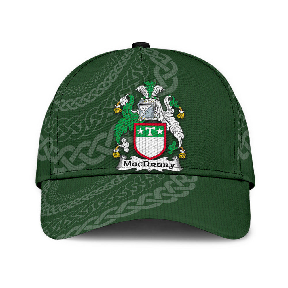 Clan Macdrury Coat Of Arms - Irish Family Crest St Patrick's Day Classic CapLZ40 Classic Cap - Macdrury Coat Of Arms St Patrick's Day Classic Cap Irish Cap   