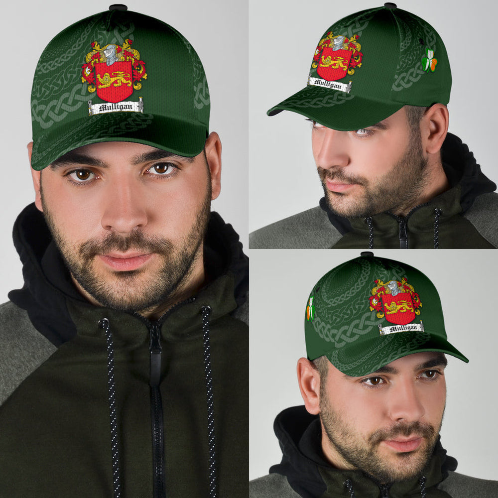 Clan Mulligan Coat Of Arms - Irish Family Crest St Patrick's Day Classic CapCG11 Classic Cap - Mulligan Coat Of Arms St Patrick's Day Classic Cap Irish Cap   