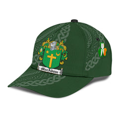 Clan Macadam Coat Of Arms - Irish Family Crest St Patrick's Day Classic CapFC55 Classic Cap - Macadam Coat Of Arms St Patrick's Day Classic Cap Irish Cap   