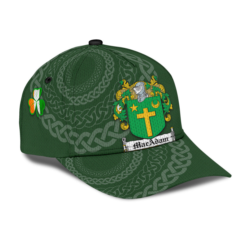 Clan Macadam Coat Of Arms - Irish Family Crest St Patrick's Day Classic CapFC55 Classic Cap - Macadam Coat Of Arms St Patrick's Day Classic Cap Irish Cap   