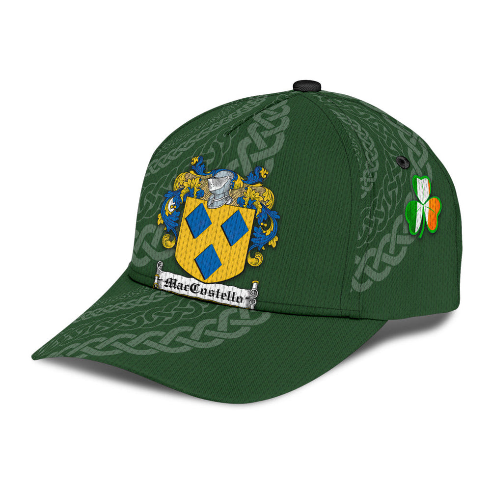 Clan Maccostello Coat Of Arms - Irish Family Crest St Patrick's Day Classic CapVB87 Classic Cap - Maccostello Coat Of Arms St Patrick's Day Classic Cap Irish Cap   