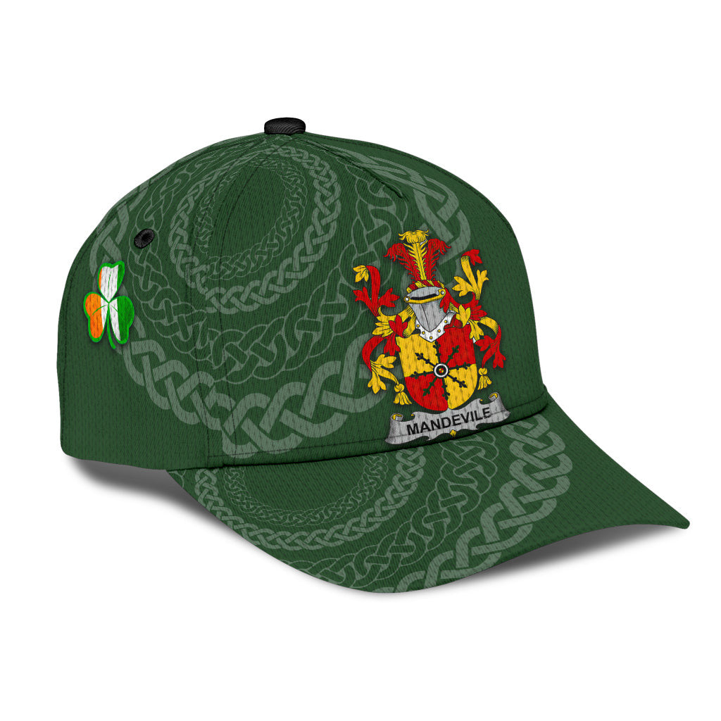 Clan Mandevile Coat Of Arms - Irish Family Crest St Patrick's Day Classic CapAK83 Classic Cap - Mandevile Coat Of Arms St Patrick's Day Classic Cap Irish Cap   