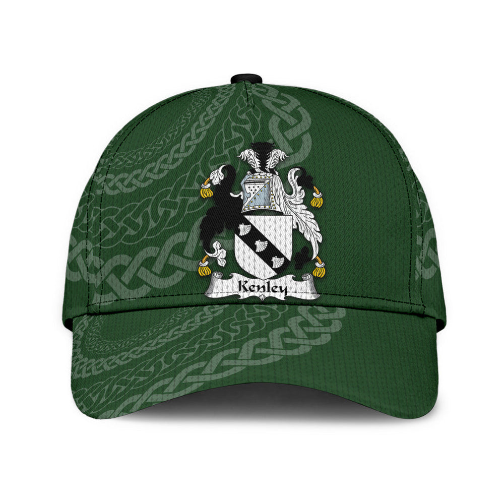 Clan Kenley Coat Of Arms - Irish Family Crest St Patrick's Day Classic CapQL86 Classic Cap - Kenley Coat Of Arms St Patrick's Day Classic Cap Irish Cap   