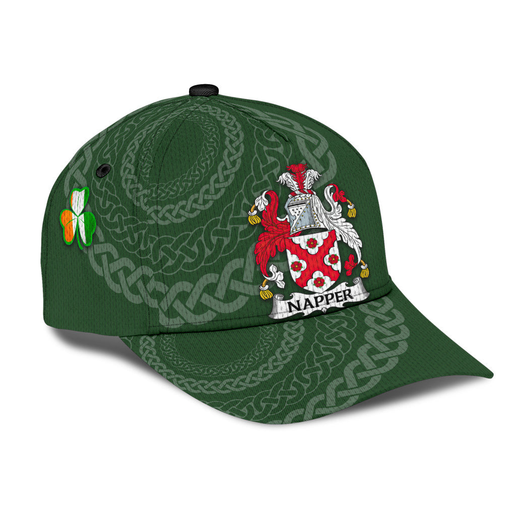 Clan Napper Coat Of Arms - Irish Family Crest St Patrick's Day Classic CapJD71 Classic Cap - Napper Coat Of Arms St Patrick's Day Classic Cap Irish Cap   