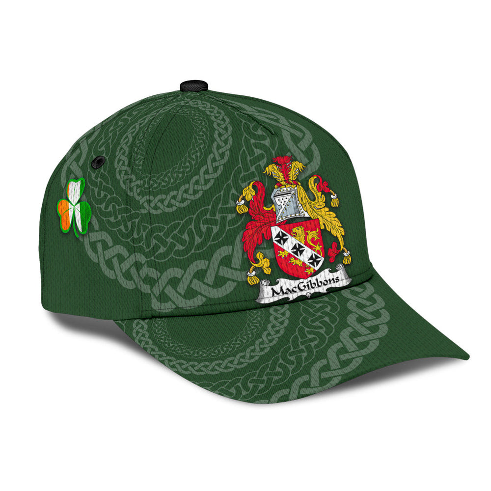 Clan Macgibbons Coat Of Arms - Irish Family Crest St Patrick's Day Classic CapUL42 Classic Cap - Macgibbons Coat Of Arms St Patrick's Day Classic Cap Irish Cap   