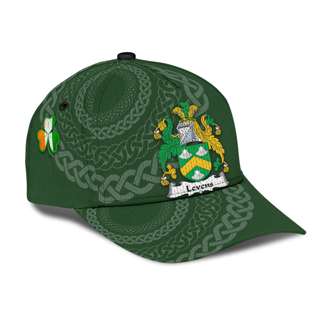 Clan Levens Coat Of Arms - Irish Family Crest St Patrick's Day Classic CapFV26 Classic Cap - Levens Coat Of Arms St Patrick's Day Classic Cap Irish Cap   