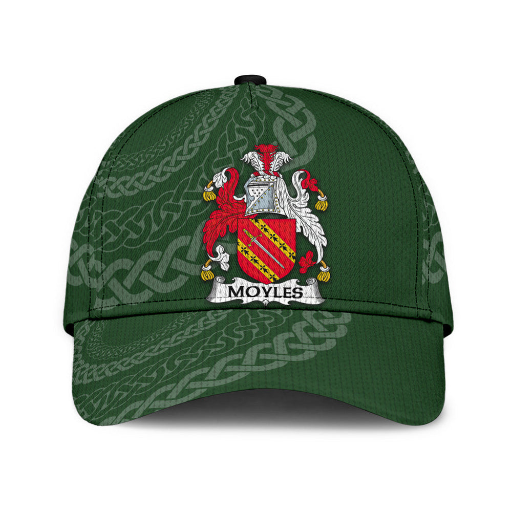 Clan Moyles Coat Of Arms - Irish Family Crest St Patrick's Day Classic CapQF58 Classic Cap - Moyles Coat Of Arms St Patrick's Day Classic Cap Irish Cap   
