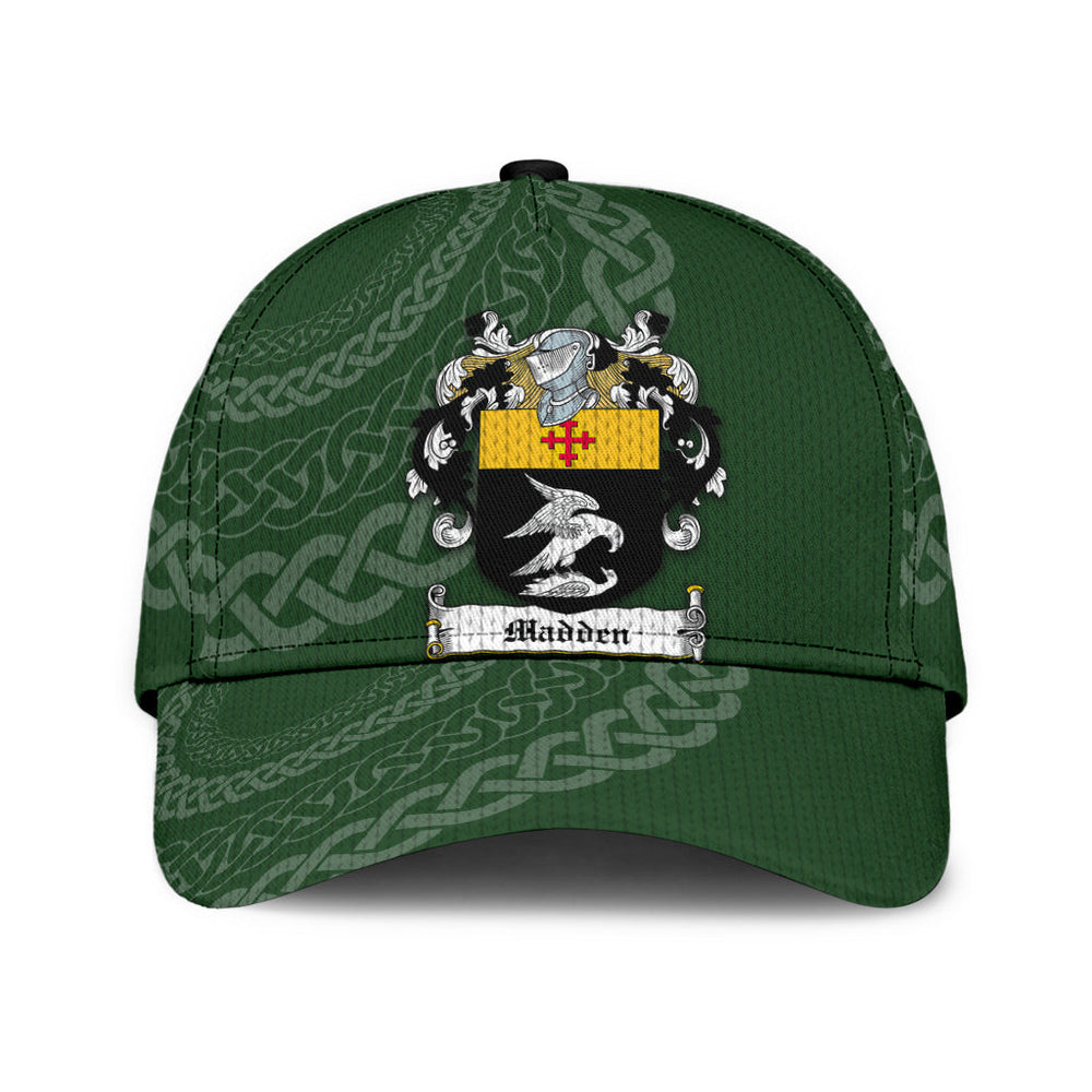 Clan Madden Coat Of Arms - Irish Family Crest St Patrick's Day Classic CapQE88 Classic Cap - Madden Coat Of Arms St Patrick's Day Classic Cap Irish Cap   