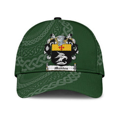 Clan Madden Coat Of Arms - Irish Family Crest St Patrick's Day Classic CapQE88 Classic Cap - Madden Coat Of Arms St Patrick's Day Classic Cap Irish Cap   