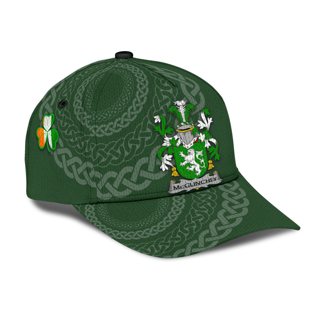 Clan Mcglinchey Coat Of Arms - Irish Family Crest St Patrick's Day Classic CapAE91 Classic Cap - Mcglinchey Coat Of Arms St Patrick's Day Classic Cap Irish Cap   