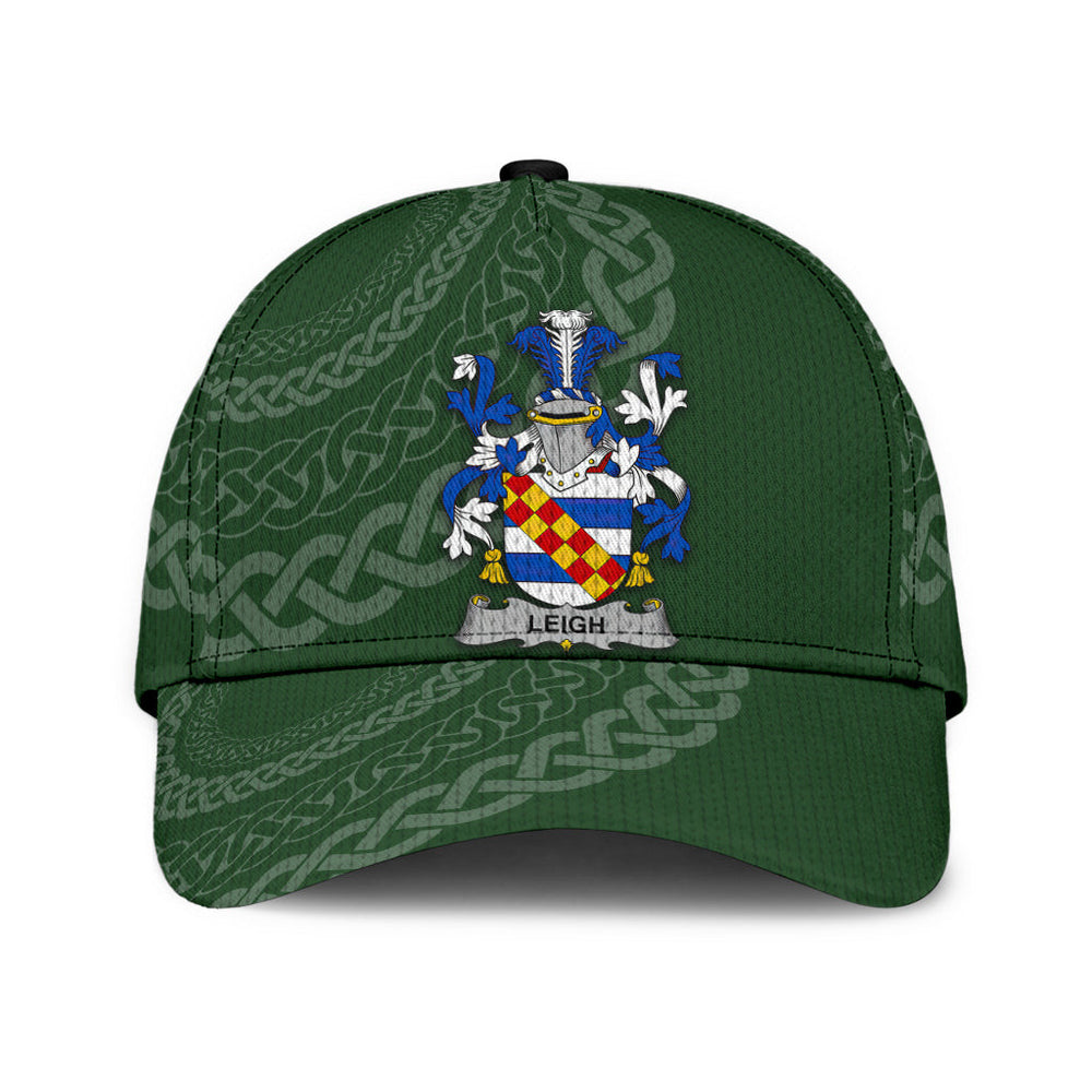 Clan Leigh Coat Of Arms II Bradley Lancashirearms - Irish Family Crest St Patrick's Day Classic CapDY56 Classic Cap - Leigh Coat Of Arms II Bradley Lancashirearms St Patrick's Day Classic Cap Irish Cap   