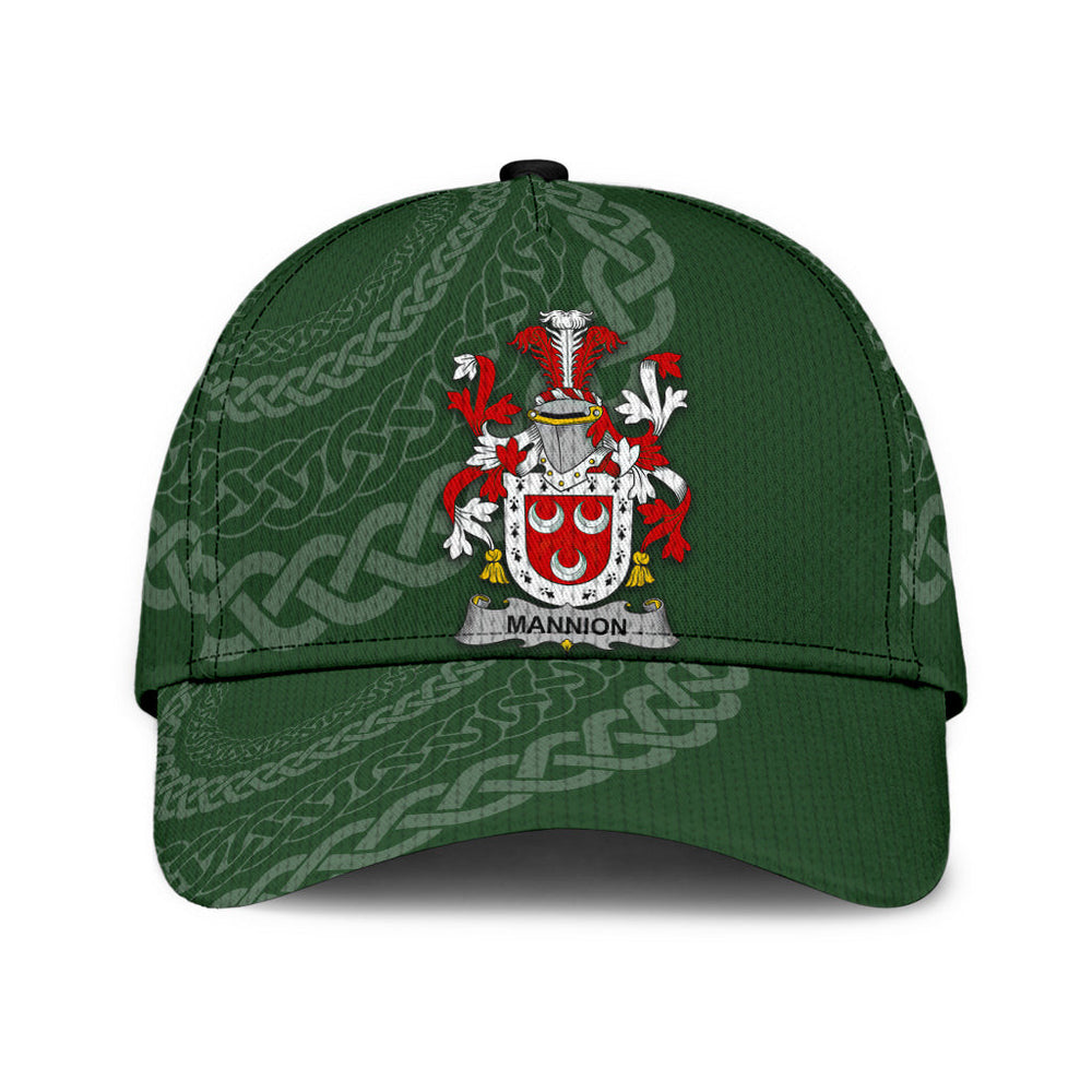 Clan Mannion Coat Of Arms - Irish Family Crest St Patrick's Day Classic CapHG92 Classic Cap - Mannion Coat Of Arms St Patrick's Day Classic Cap Irish Cap   