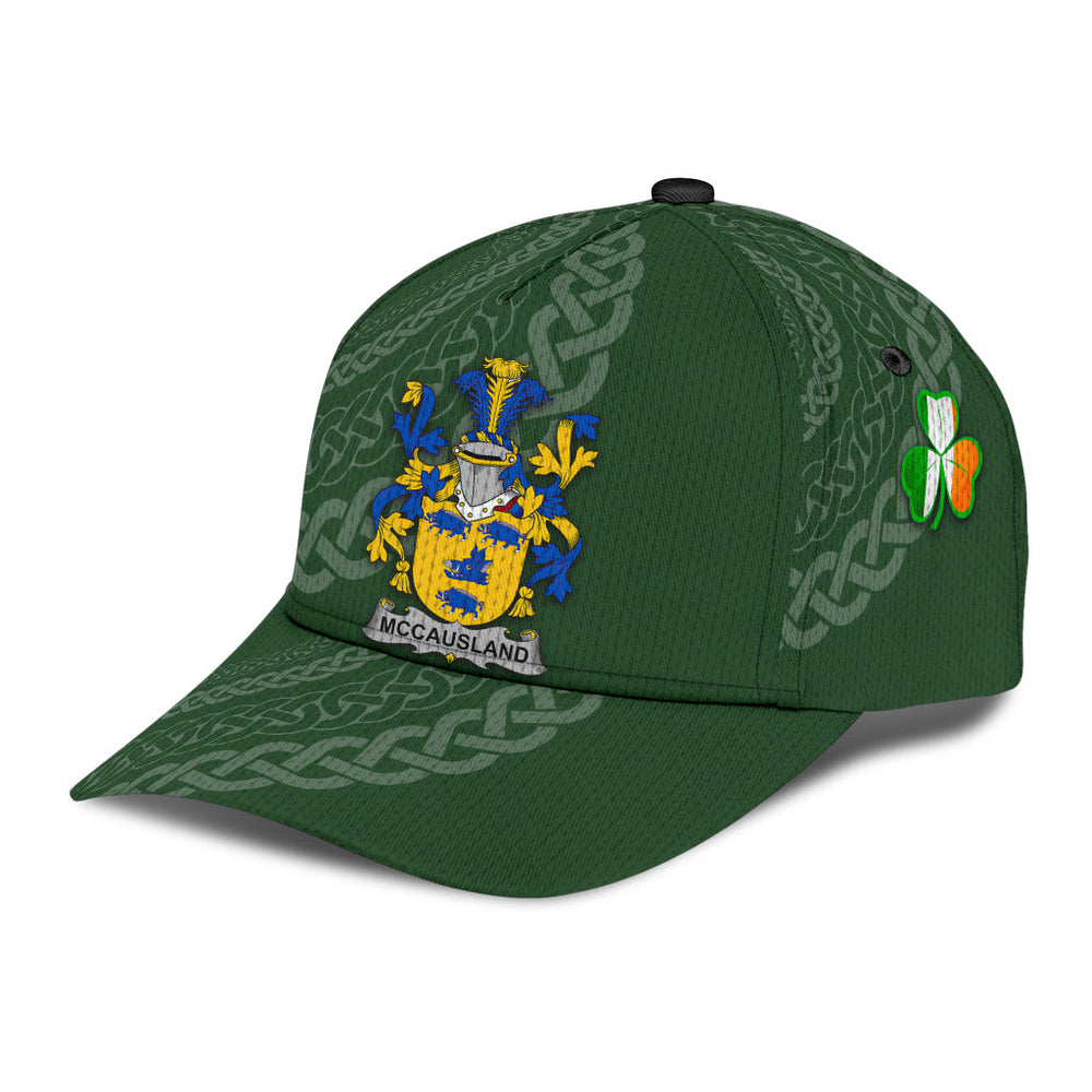 Clan Mccausland Coat Of Arms - Irish Family Crest St Patrick's Day Classic CapFC85 Classic Cap - Mccausland Coat Of Arms St Patrick's Day Classic Cap Irish Cap   