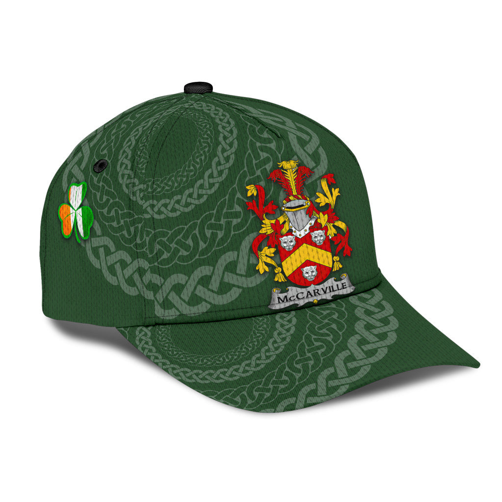 Clan Mccarville Coat Of Arms - Irish Family Crest St Patrick's Day Classic CapZW41 Classic Cap - Mccarville Coat Of Arms St Patrick's Day Classic Cap Irish Cap   