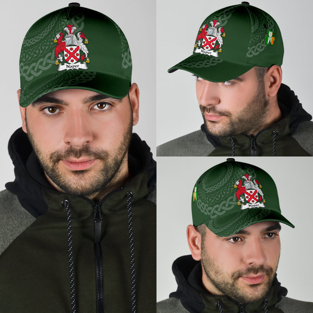 Clan Naper Coat Of Arms - Irish Family Crest St Patrick's Day Classic CapPX87 Classic Cap - Naper Coat Of Arms St Patrick's Day Classic Cap Irish Cap   