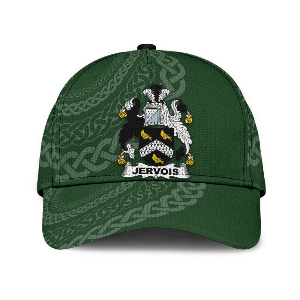Clan Jervois Coat Of Arms II Irisharms - Irish Family Crest St Patrick's Day Classic CapGY15 Classic Cap - Jervois Coat Of Arms II Irisharms St Patrick's Day Classic Cap Irish Cap   