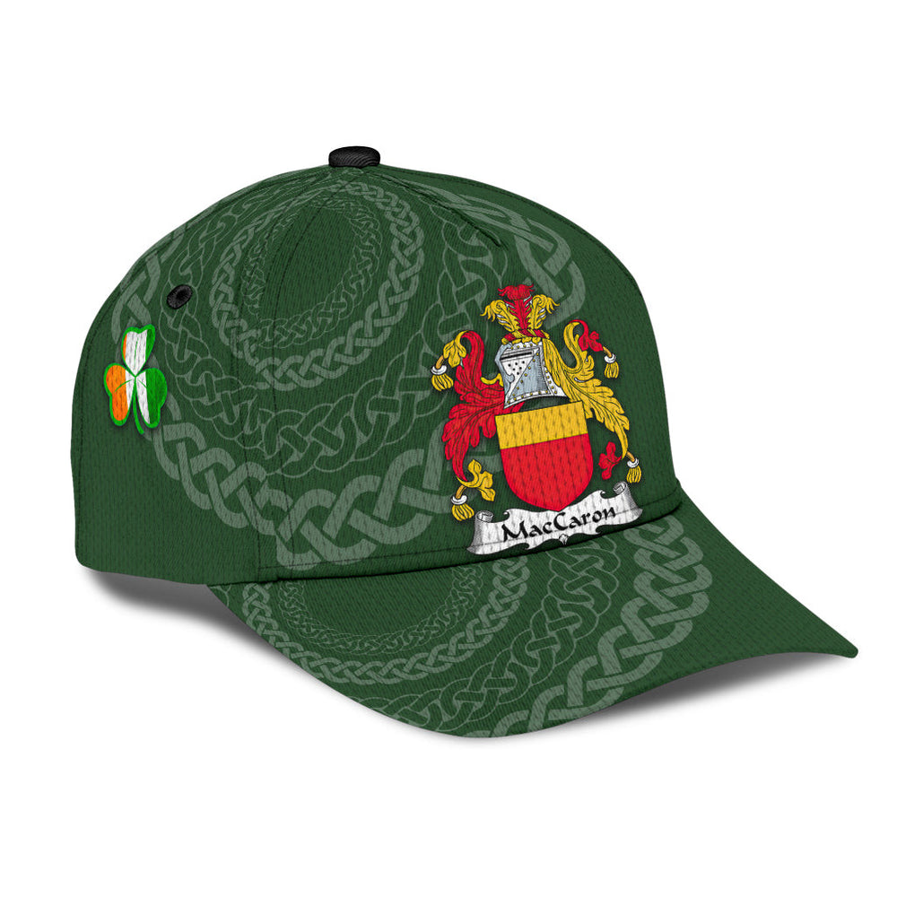 Clan Maccaron Coat Of Arms - Irish Family Crest St Patrick's Day Classic CapLP60 Classic Cap - Maccaron Coat Of Arms St Patrick's Day Classic Cap Irish Cap   