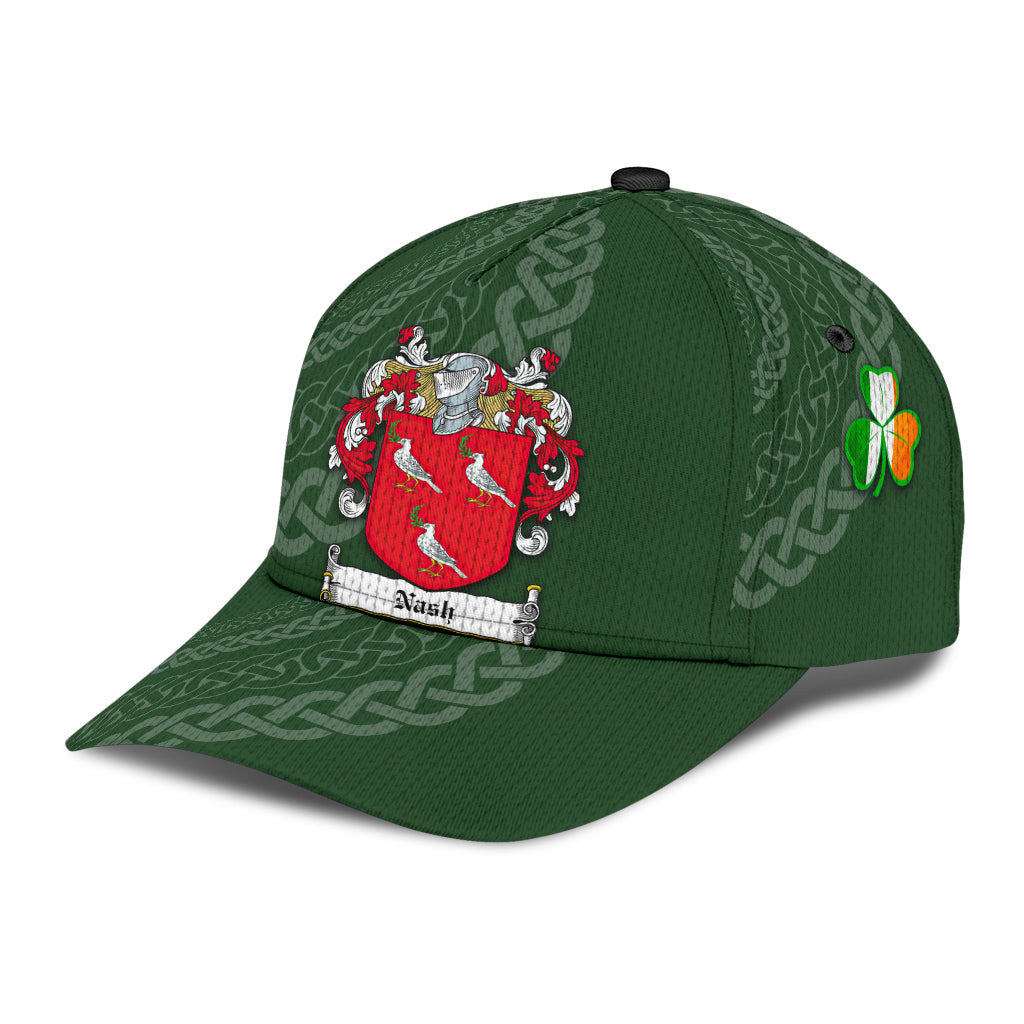 Clan Nash Coat Of Arms Ulster Irelandarms - Irish Family Crest St Patrick's Day Classic CapIK85 Classic Cap - Nash Coat Of Arms Ulster Irelandarms St Patrick's Day Classic Cap Irish Cap   