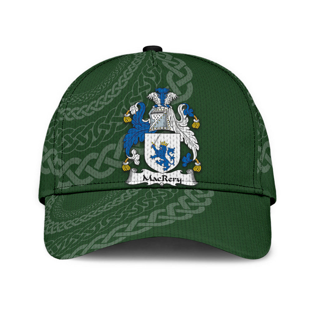 Clan Macrery Coat Of Arms - Irish Family Crest St Patrick's Day Classic CapFP31 Classic Cap - Macrery Coat Of Arms St Patrick's Day Classic Cap Irish Cap   