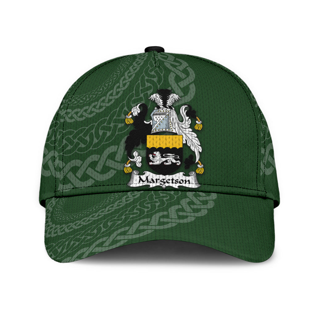 Clan Margetson Coat Of Arms - Irish Family Crest St Patrick's Day Classic CapDX16 Classic Cap - Margetson Coat Of Arms St Patrick's Day Classic Cap Irish Cap   