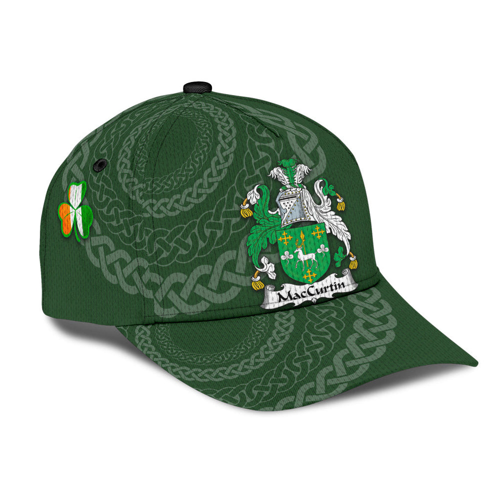 Clan Maccurtin Coat Of Arms - Irish Family Crest St Patrick's Day Classic CapWT92 Classic Cap - Maccurtin Coat Of Arms St Patrick's Day Classic Cap Irish Cap   