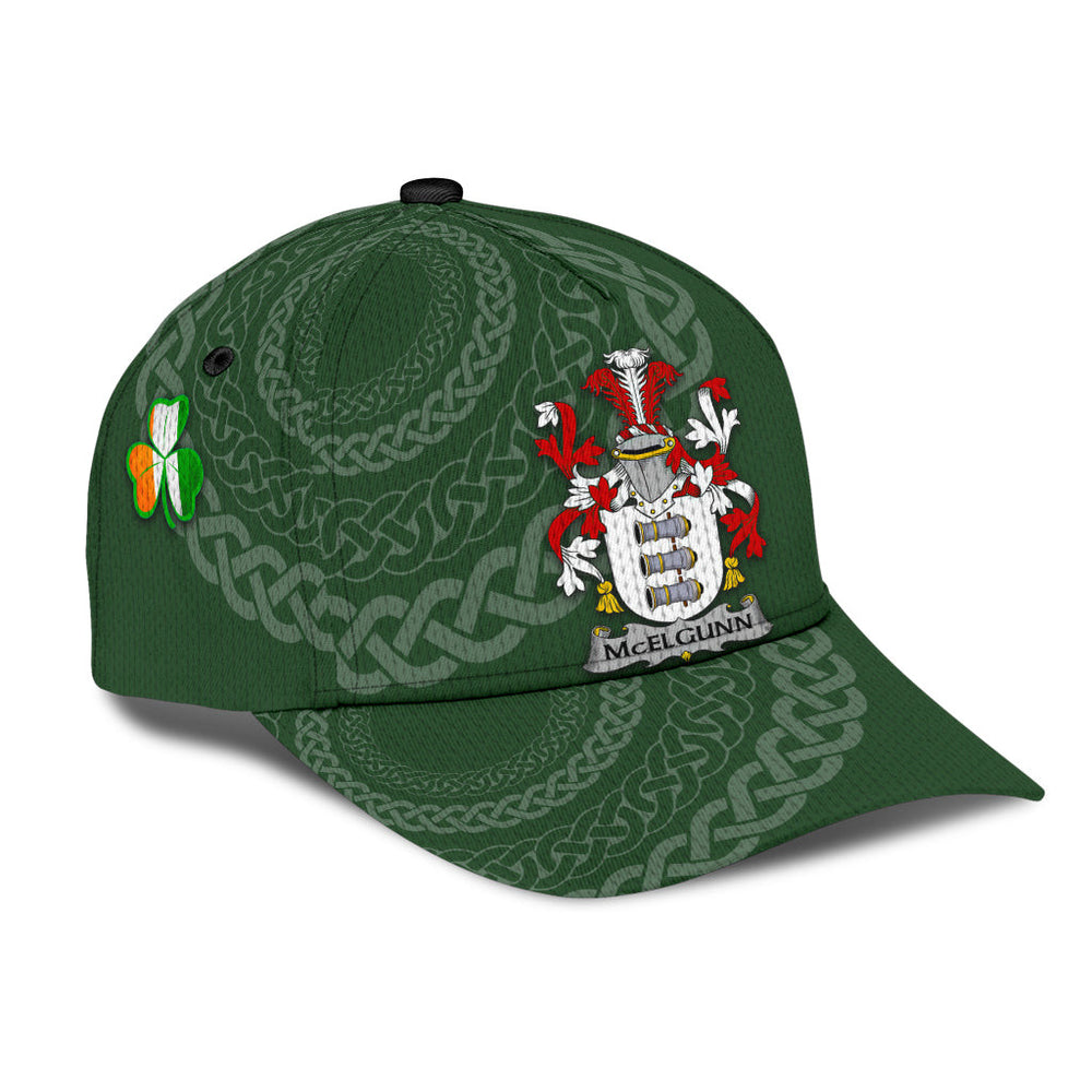 Clan Mcelgunn Coat Of Arms - Irish Family Crest St Patrick's Day Classic CapBN84 Classic Cap - Mcelgunn Coat Of Arms St Patrick's Day Classic Cap Irish Cap   