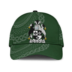 Clan Nealson Coat Of Arms - Irish Family Crest St Patrick's Day Classic CapAJ17 Classic Cap - Nealson Coat Of Arms St Patrick's Day Classic Cap Irish Cap   