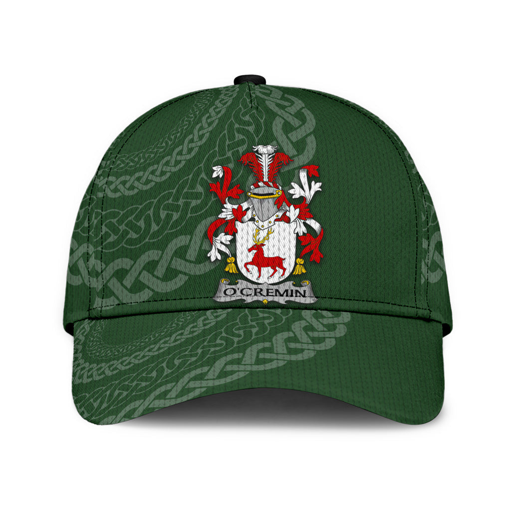 Clan Ocremin Coat Of Arms - Irish Family Crest St Patrick's Day Classic CapCS93 Classic Cap - Ocremin Coat Of Arms St Patrick's Day Classic Cap Irish Cap   