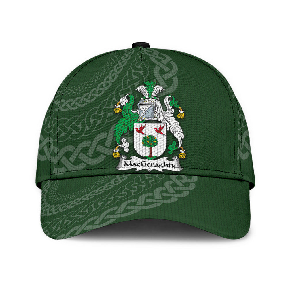 Clan Macgeraghty Coat Of Arms - Irish Family Crest St Patrick's Day Classic CapYE65 Classic Cap - Macgeraghty Coat Of Arms St Patrick's Day Classic Cap Irish Cap   