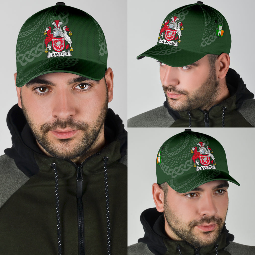 Clan Lawder Coat Of Arms - Irish Family Crest St Patrick's Day Classic CapYG93 Classic Cap - Lawder Coat Of Arms St Patrick's Day Classic Cap Irish Cap   