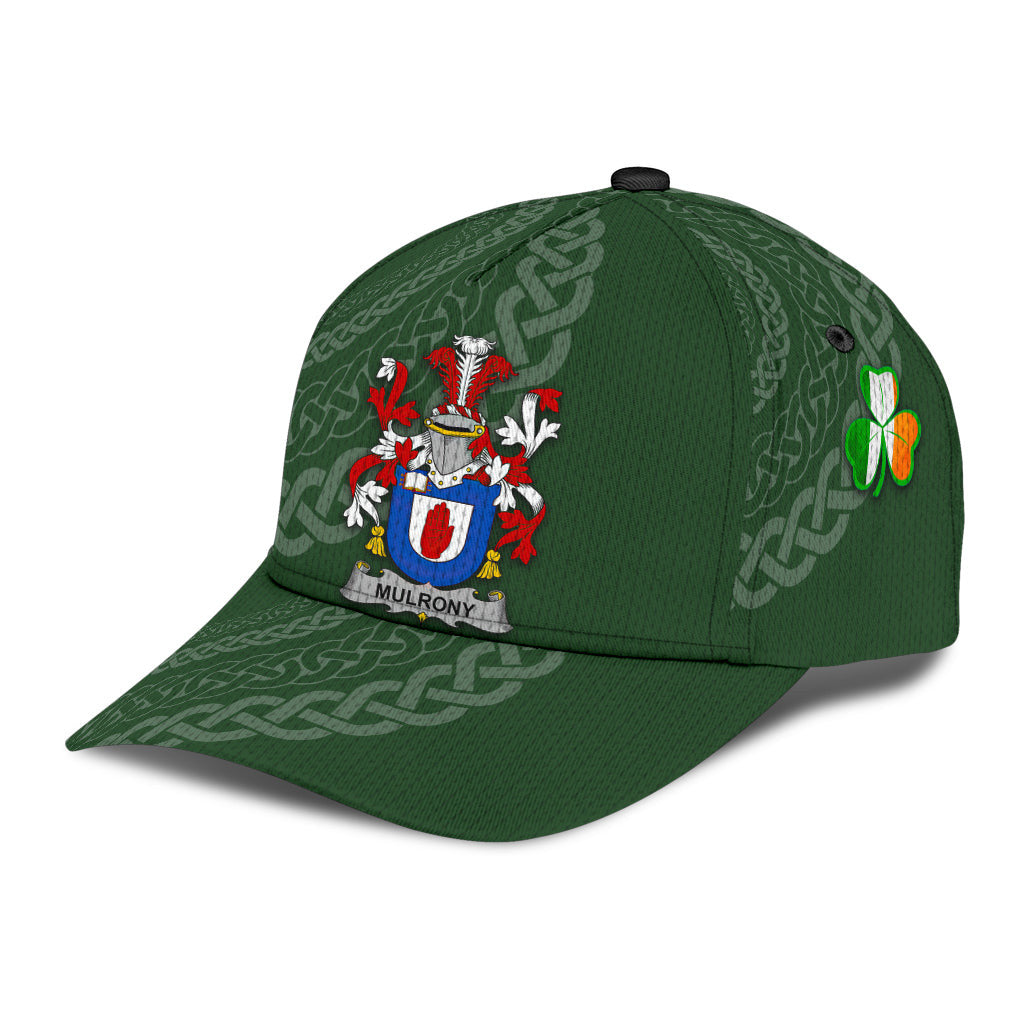 Clan Mulrony Coat Of Arms - Irish Family Crest St Patrick's Day Classic CapVJ90 Classic Cap - Mulrony Coat Of Arms St Patrick's Day Classic Cap Irish Cap   