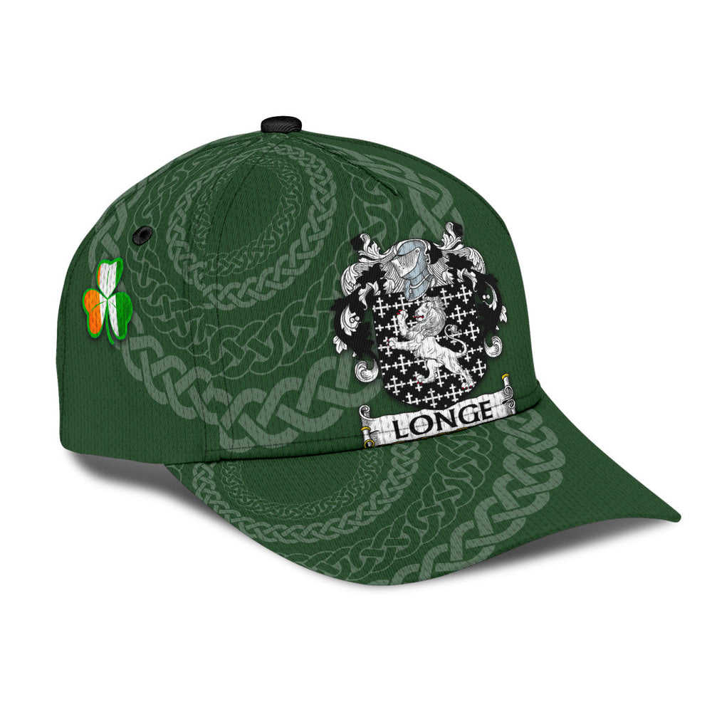 Clan Longe Coat Of Arms - Irish Family Crest St Patrick's Day Classic CapMA48 Classic Cap - Longe Coat Of Arms St Patrick's Day Classic Cap Irish Cap   