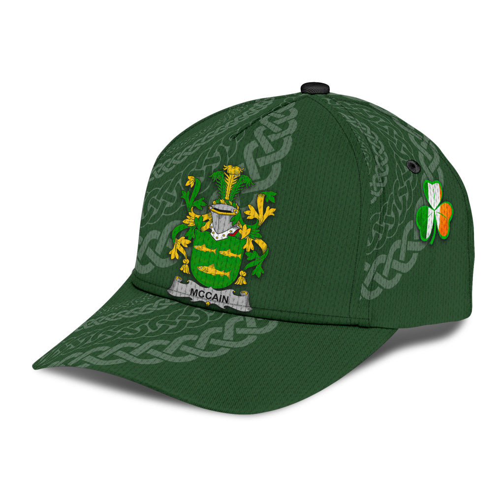 Clan Mccain Coat Of Arms - Irish Family Crest St Patrick's Day Classic CapLH43 Classic Cap - Mccain Coat Of Arms St Patrick's Day Classic Cap Irish Cap   