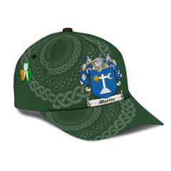 Clan Martin Coat Of Arms - Irish Family Crest St Patrick's Day Classic CapBI96 Classic Cap - Martin Coat Of Arms St Patrick's Day Classic Cap Irish Cap   