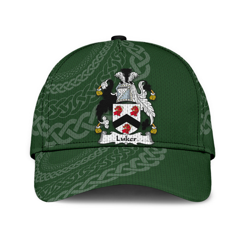 Clan Luker Coat Of Arms - Irish Family Crest St Patrick's Day Classic CapLE53 Classic Cap - Luker Coat Of Arms St Patrick's Day Classic Cap Irish Cap   