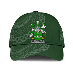 Clan Mccurtin Coat Of Arms - Irish Family Crest St Patrick's Day Classic CapEK59 Classic Cap - Mccurtin Coat Of Arms St Patrick's Day Classic Cap Irish Cap   