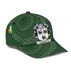 Clan Levett Coat Of Arms - Irish Family Crest St Patrick's Day Classic CapAU80 Classic Cap - Levett Coat Of Arms St Patrick's Day Classic Cap Irish Cap   