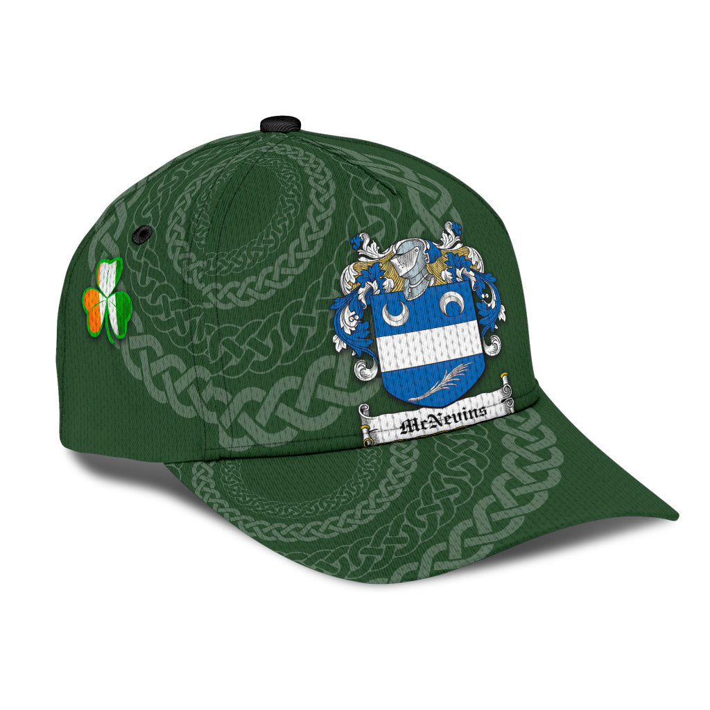 Clan Mcnevins Coat Of Arms - Irish Family Crest St Patrick's Day Classic CapZD75 Classic Cap - Mcnevins Coat Of Arms St Patrick's Day Classic Cap Irish Cap   
